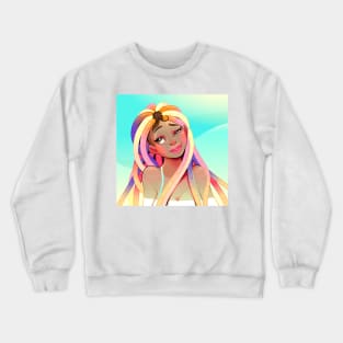 Dread Locks Girl Crewneck Sweatshirt